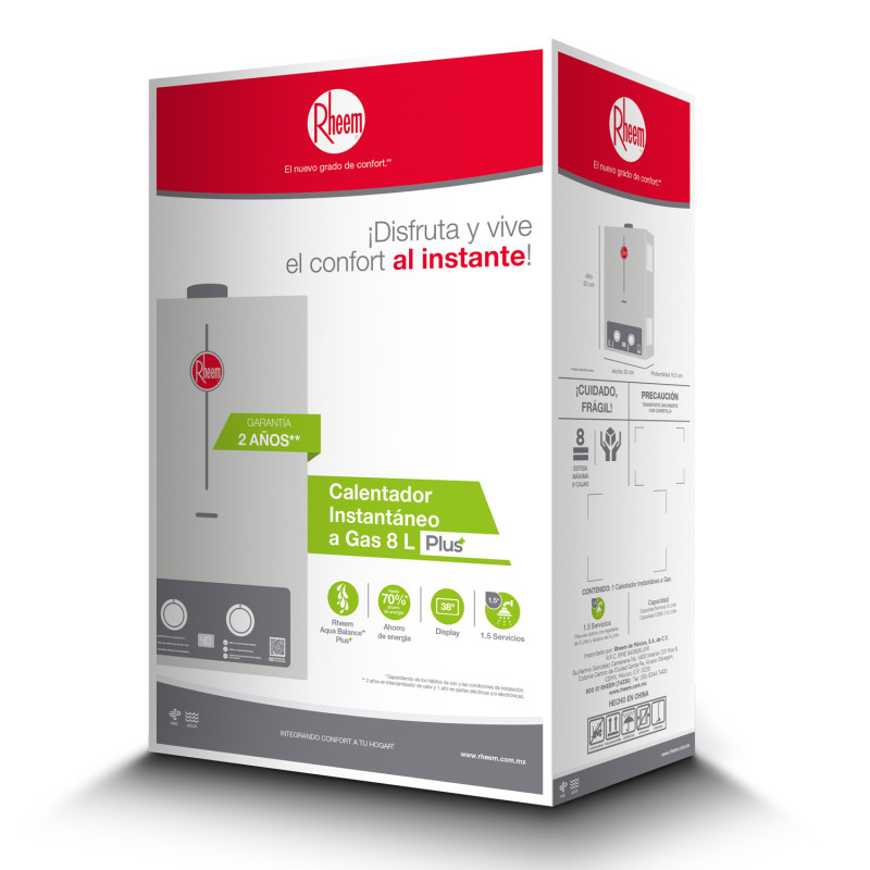 Calentador de Agua Instantáneo Rheem 8 lts RHIN-CHL08N - Image 4